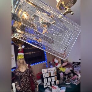 Coach Clear Glitter Bag Charm
